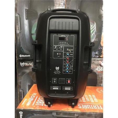 Blackmore Pro Audio Blackmore Pro Audio BJS-158BT 15 in. Portable & Amplified 2 Way Professional Loudspeaker with Woofer; Bluetooth; Mp3 Playback LED Lighting BJS-158BT